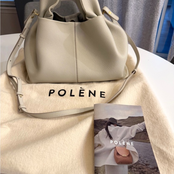 Polene Handbags - Polene Numero Neuf Textured Taupe